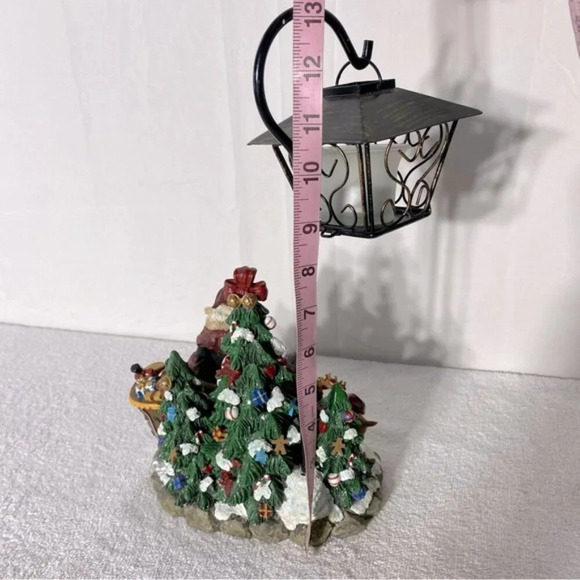 Vintage Christmas Candle Lamp Scene Santa Sleigh Toys  Kids Festive Decor - Picture 16 of 16